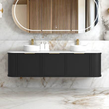 Hampshire 1800mm Wall Hung Double Vanity with Solid Surface Countertop